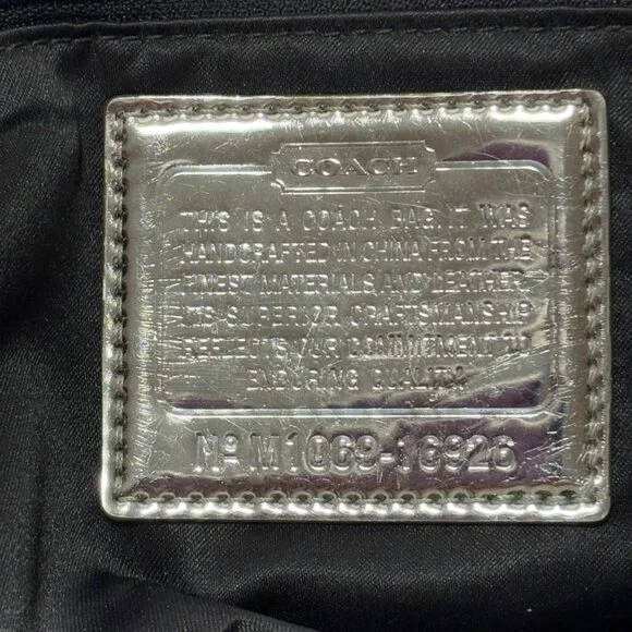 Coach Poppy Collection Blue Denim Patchwork with Silver Detail Tote Purse - Picture 15 of 16